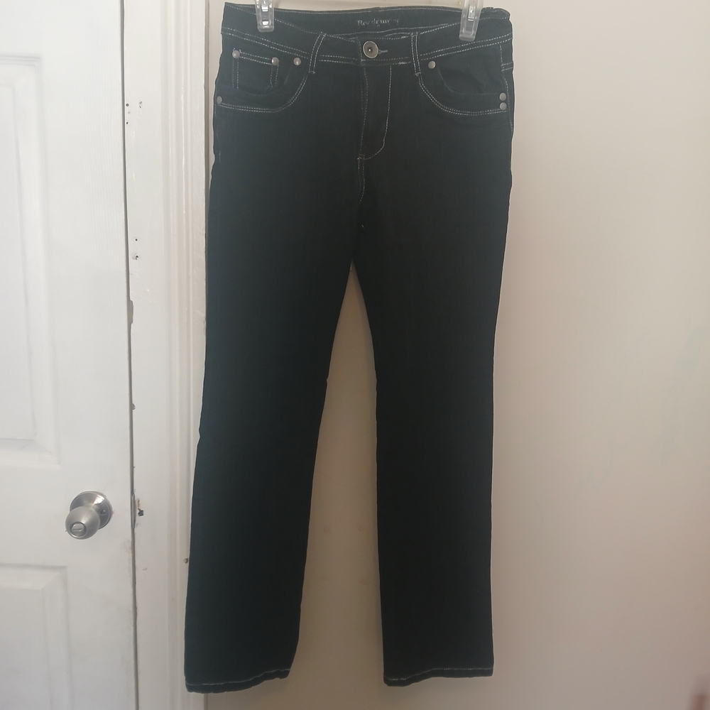 Road Runner Mid Rise Black Boot Cut Jeans for Women